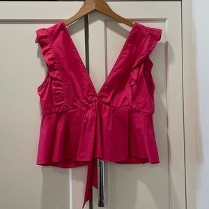 Zara Pink Tie Top